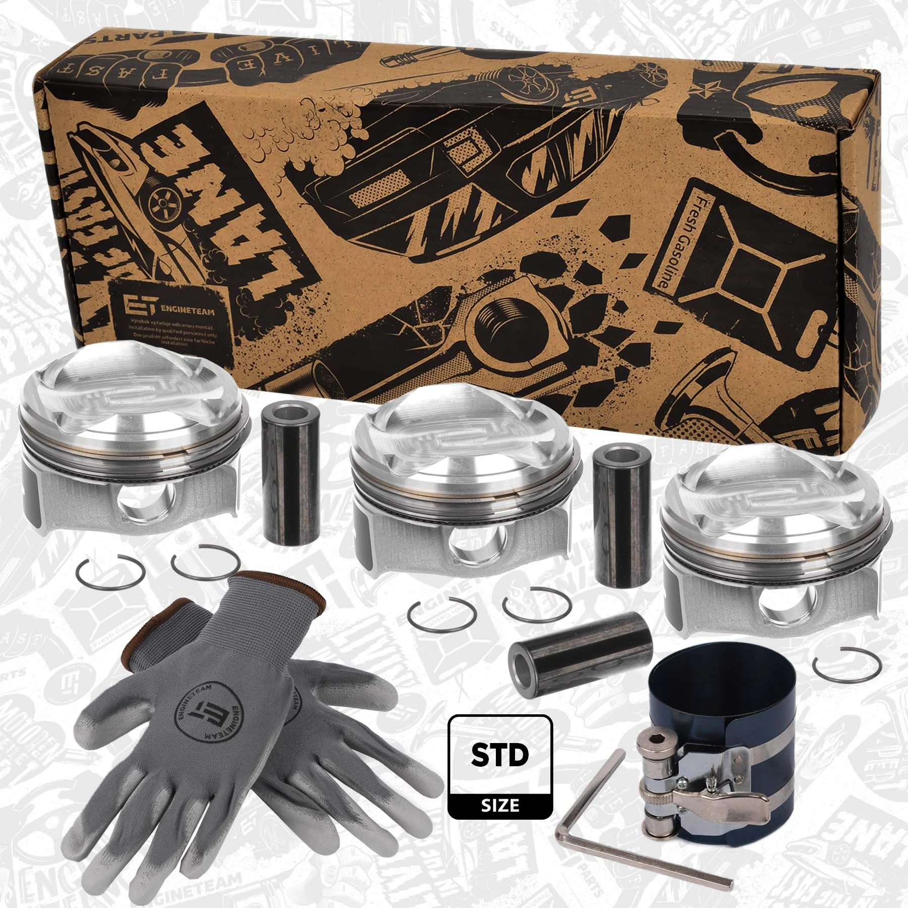 Compre 1654514180 Opel Pistão do kit para 1 cilindro, STD