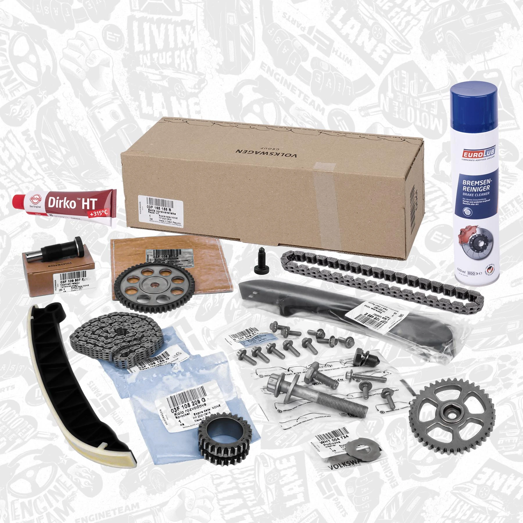 Cadeia do mecanismo de distribuição de gás, kit ET Engineteam RS0089 preço, a partir de 141,90 USD