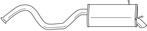 Silenciador, parte traseira para Renault Laguna B56, 556