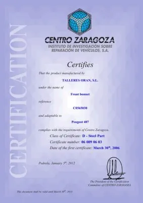 Capota para Peugeot 407  6D
