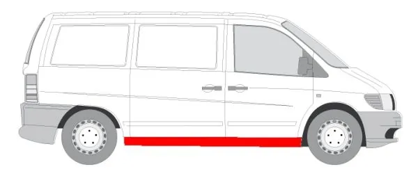  Acesso externo direito Mercedes V monovolume (638) (1996 - 2003) 