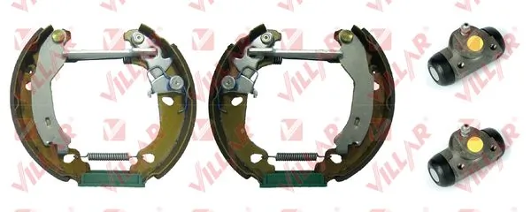 Sapatas do freio traseiras de tambor, montadas com cilindros, kit E170209 Peugeot/Citroen