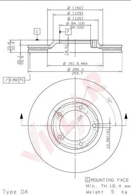Compre Disco do freio dianteiro Mitsubishi L 300 