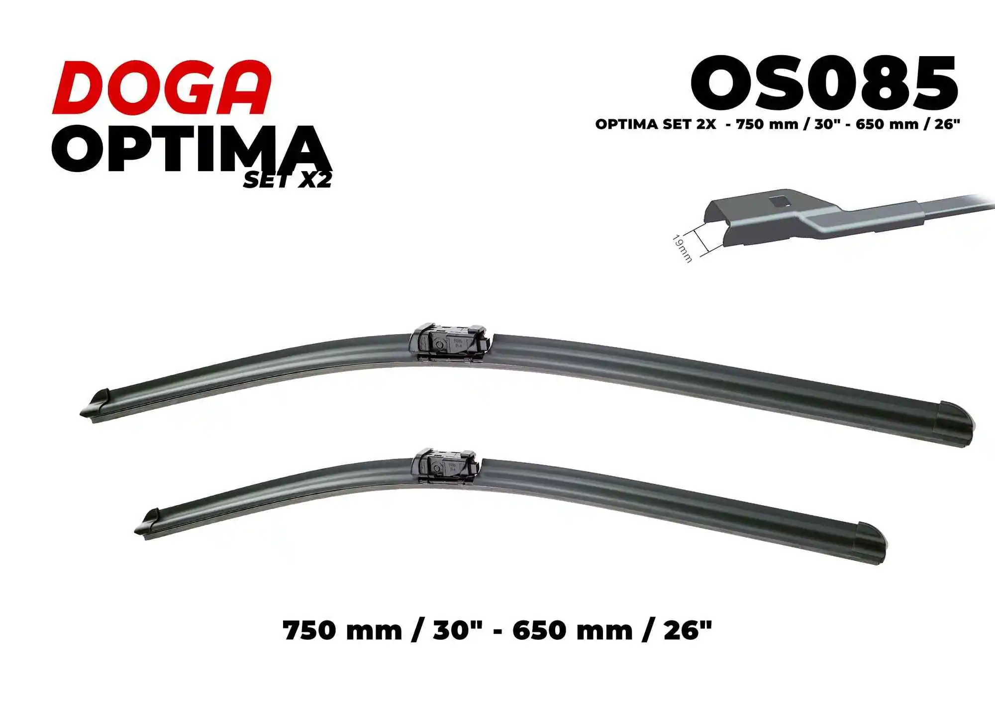Limpa-pára-brisas do pára-brisas, kit de 2 un. para Citroen C4 B73