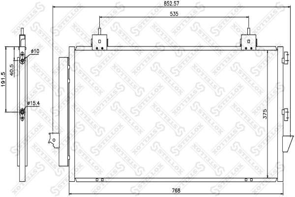 Radiador de aparelho de ar condicionado para Toyota RAV4 II XA2