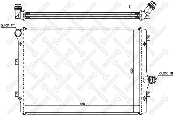 Radiador de esfriamento de motor Volkswagen Caddy IV SAB, SAJ