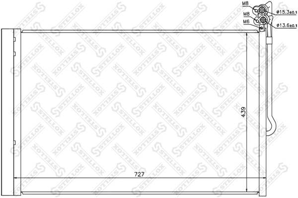 Radiador de aparelho de ar condicionado para Volkswagen Touareg II 7P5, 7P6