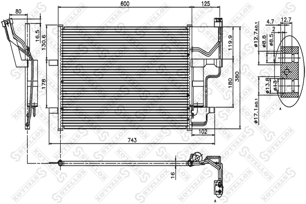 Radiador de aparelho de ar condicionado Mazda 3  BK12