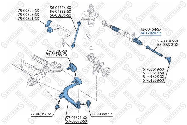 Bota de proteção do mecanismo de direção (de cremalheira) Peugeot 405 II 4B
