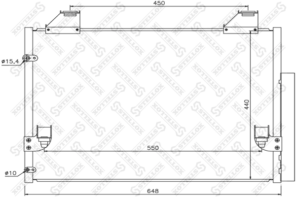 Radiador de aparelho de ar condicionado para Toyota Hilux  KUN25