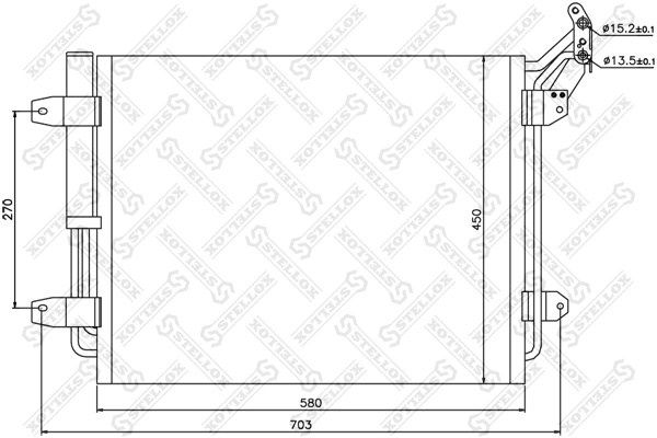 Radiador de aparelho de ar condicionado 51820003 AND