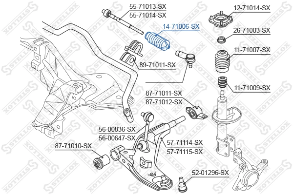 Bota de proteção do mecanismo de direção (de cremalheira) para Mazda 626 IV GE