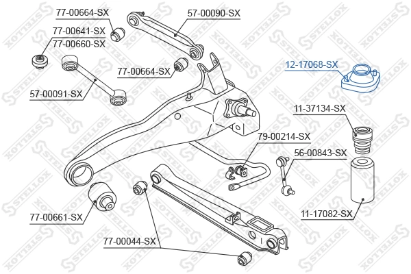 Suporte de amortecedor traseiro Mitsubishi Eclipse preço, a partir de 17,62 USD