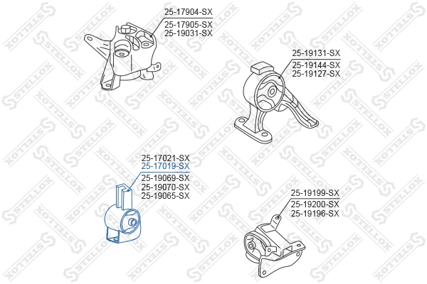 2517019SX Stellox Coxim (suporte) dianteiro de motor