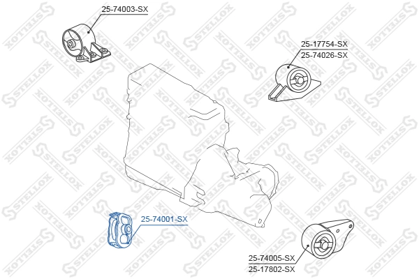 Coxim (suporte) dianteiro de motor Nissan Primera  P10