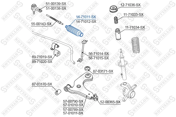  Bota de proteção do mecanismo de direção (de cremalheira) Ford Fiesta COURIER сaixa (F3L, F5L) (1991 - 1996) COURIER