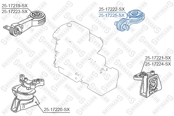 Compre Coxim (suporte) traseiro de motor Honda Civic 8