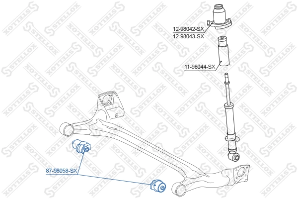  Bloco silencioso de viga traseira (de plataforma veicular) Toyota Corolla sedan (E12) (2002 - 2006) 
