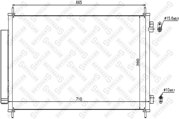Radiador de aparelho de ar condicionado para Honda CR-V III RE