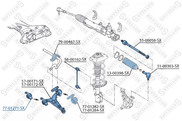 Bloco silencioso dianteiro do braço oscilante inferior Peugeot Expert preço, a partir de 16,83 USD