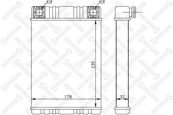 Radiador de forno (de aquecedor) para Mercedes C  W203