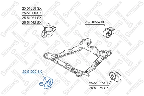 Coxim (suporte) dianteiro de motor para Hyundai Elantra III XD