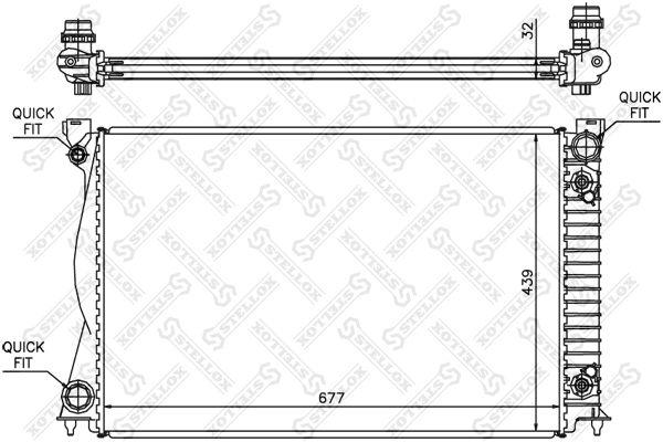 Radiador de esfriamento de motor Audi A6 Allroad C6 4FH