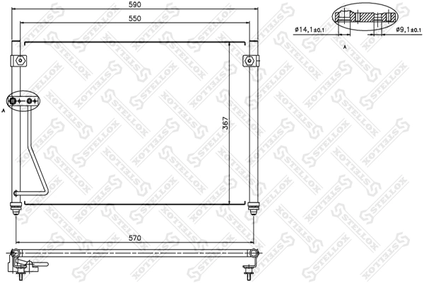 Radiador de aparelho de ar condicionado Mazda 626 V sedan (GF) (1997 - 2002) V
