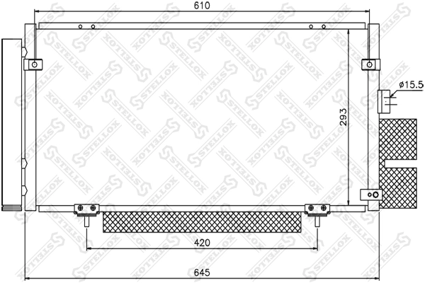 Radiador de aparelho de ar condicionado Nissan X-Trail  T30