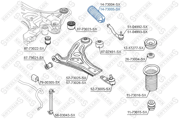 Compre Bota de proteção do mecanismo de direção (de cremalheira) Chevrolet Aveo 2