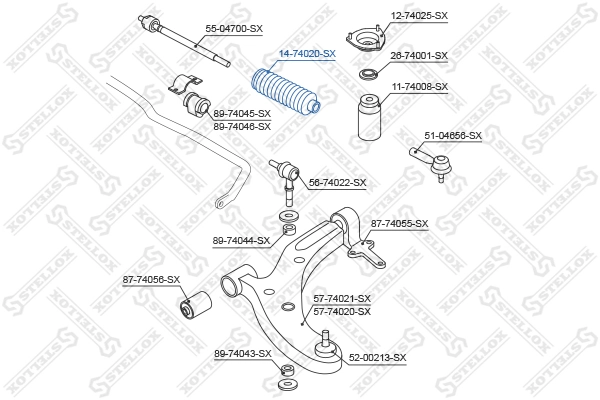 Bota de proteção do mecanismo de direção (de cremalheira) para Nissan Primera  P12