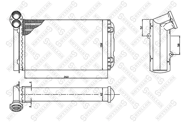 Radiador de forno (de aquecedor) para Seat Alhambra  7V8, 7V9