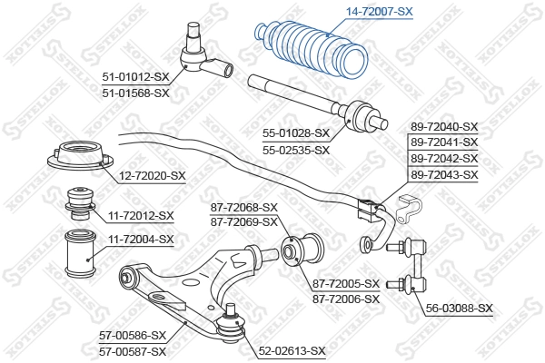 Bota de proteção do mecanismo de direção (de cremalheira) Subaru Legacy III BE, BH