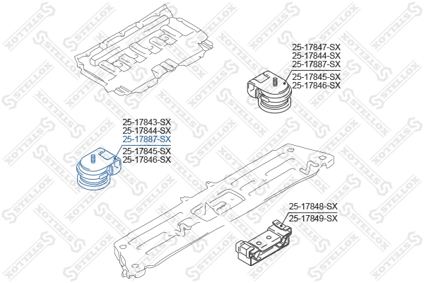 2517887SX Stellox Coxim (suporte) esquerdo/direito de motor