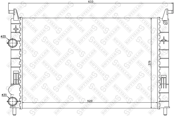 Radiador de esfriamento de motor para Fiat Palio 178DX