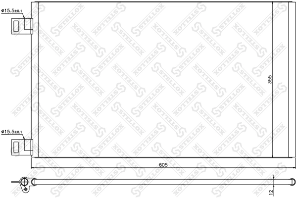 Radiador de aparelho de ar condicionado para Renault Kangoo BE BOP KW0, KW1