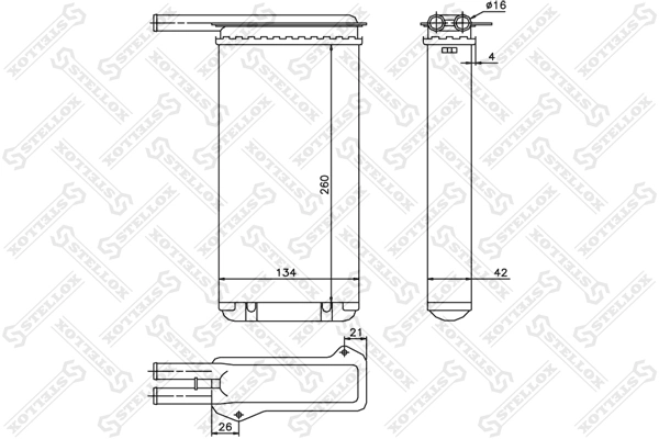 Radiador de forno (de aquecedor) para Ford Escort V GAL, AVL
