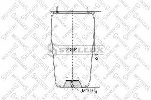 KG881NS Kraftiger Coxim pneumático (suspensão de lâminas pneumática) do eixo