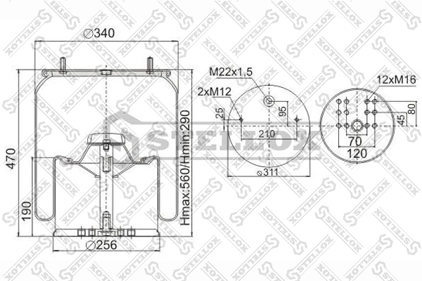 Compre KG881NS Kraftiger Coxim pneumático (suspensão de lâminas pneumática) do eixo