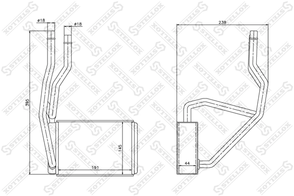 Radiador de forno (de aquecedor) para Ford Fiesta VAN 