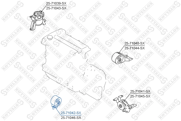 Coxim (suporte) dianteiro de motor Mazda 323 C V BA