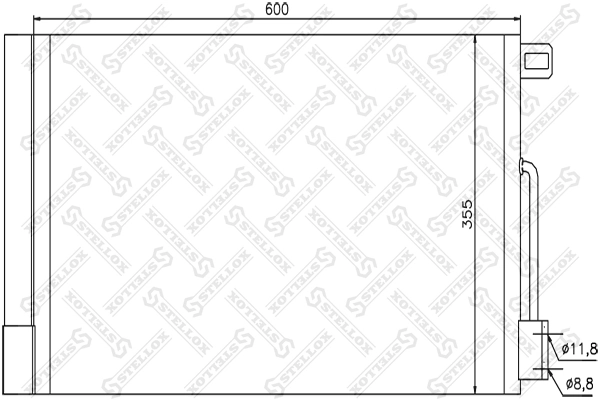  Radiador de aparelho de ar condicionado Fiat Punto GRAND hatchback (199) (2005 - 2018) GRAND