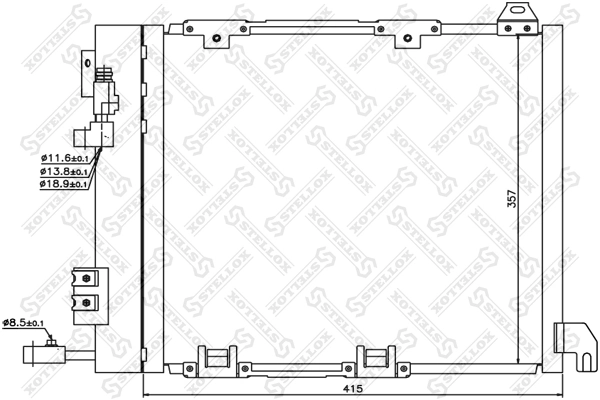 Radiador de aparelho de ar condicionado Opel Astra G sedan (F69) (1998 - 2009) G