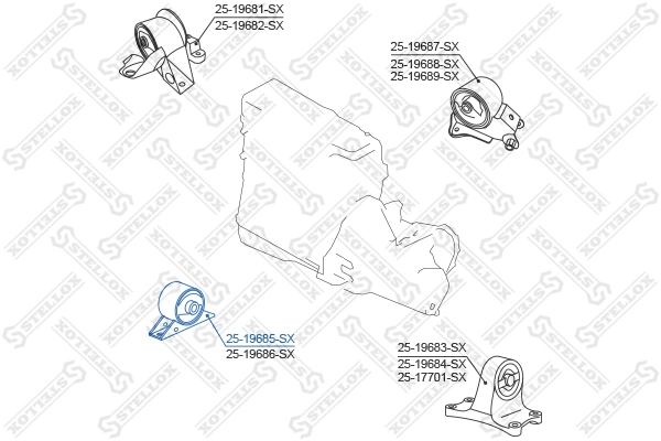 Coxim (suporte) dianteiro de motor para Nissan X-Trail  T30