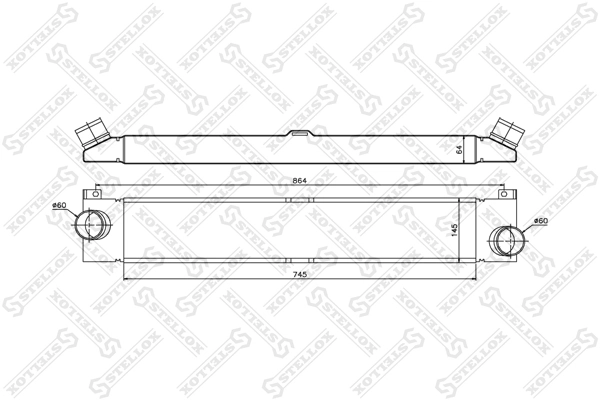  Radiador de intercooler Citroen Jumper сaixa (250) (2006 - 2026) 