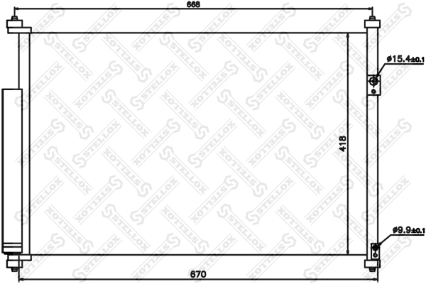 Radiador de aparelho de ar condicionado Suzuki Grand Vitara  JB