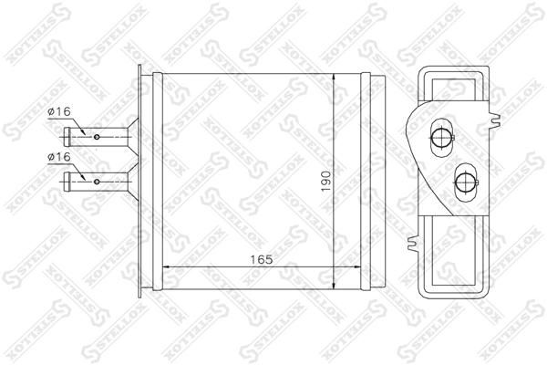Radiador de forno (de aquecedor) para Fiat Punto I 176
