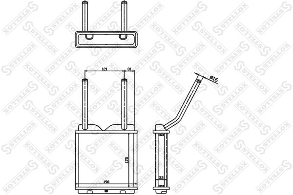 Radiador de forno (de aquecedor) Opel Astra F 53B