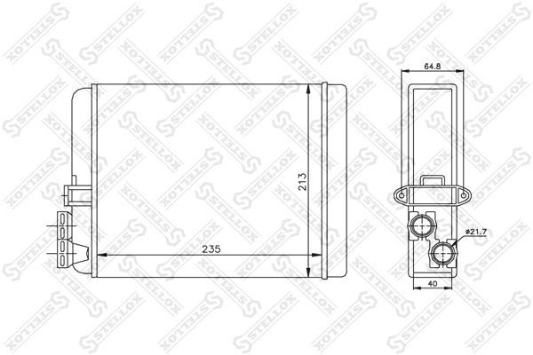 Radiador de forno (de aquecedor) Volvo S80 I TS, TH, KV