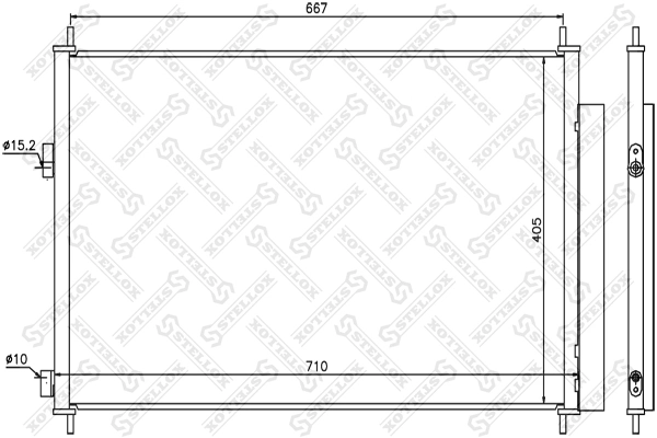  Radiador de aparelho de ar condicionado Toyota RAV4 III SUV (A3) (2005 - 2012) III